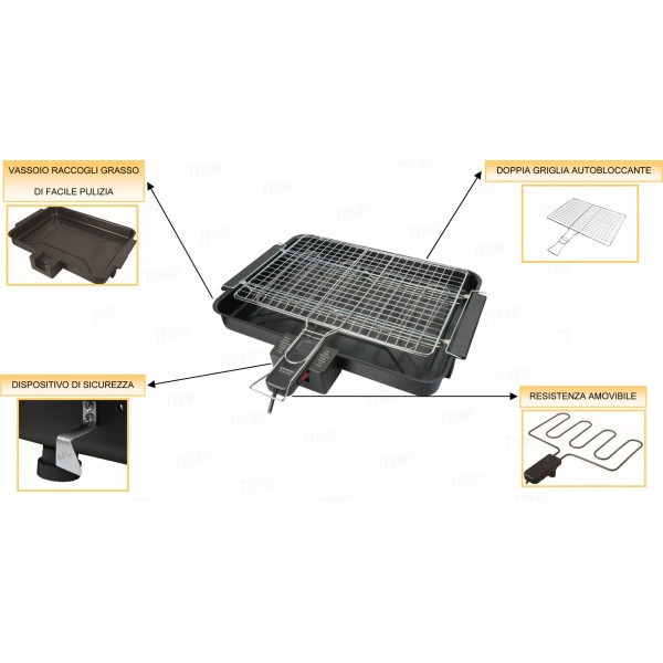 BARBECUE ELETTRICO 2200W...
