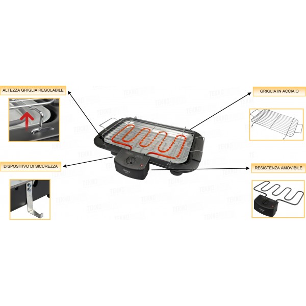 BARBECUE ELETTRICO 2000W...